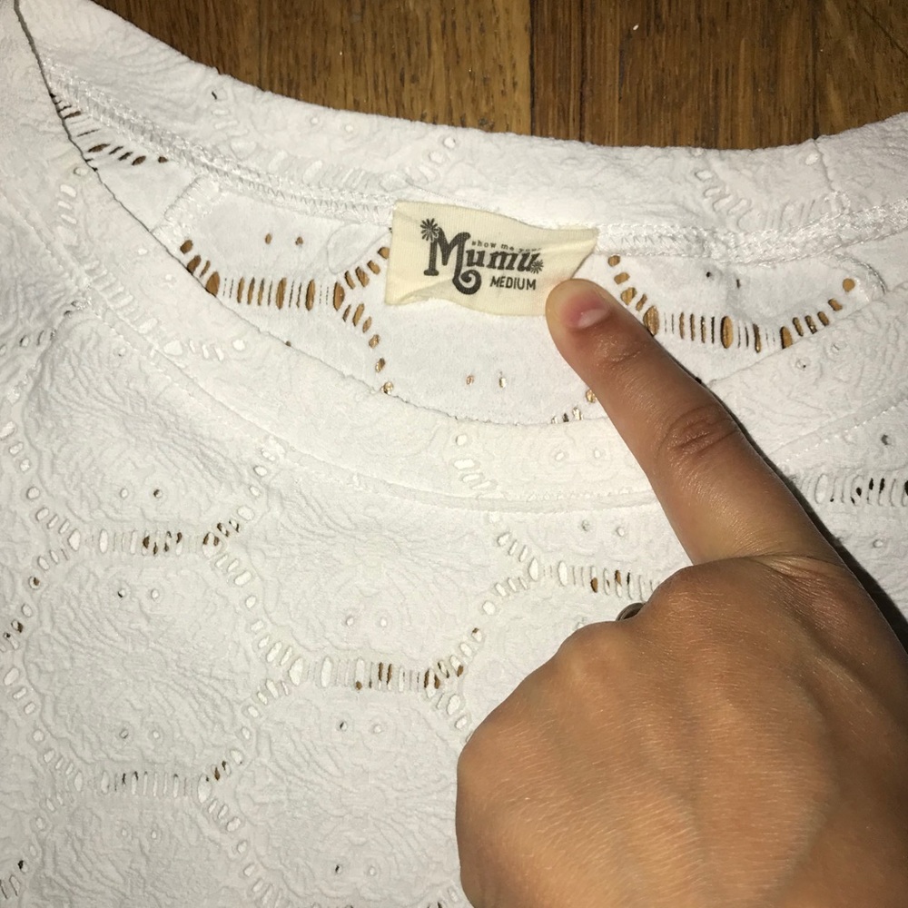 SHOW ME YOUR MUMU lace crop top M